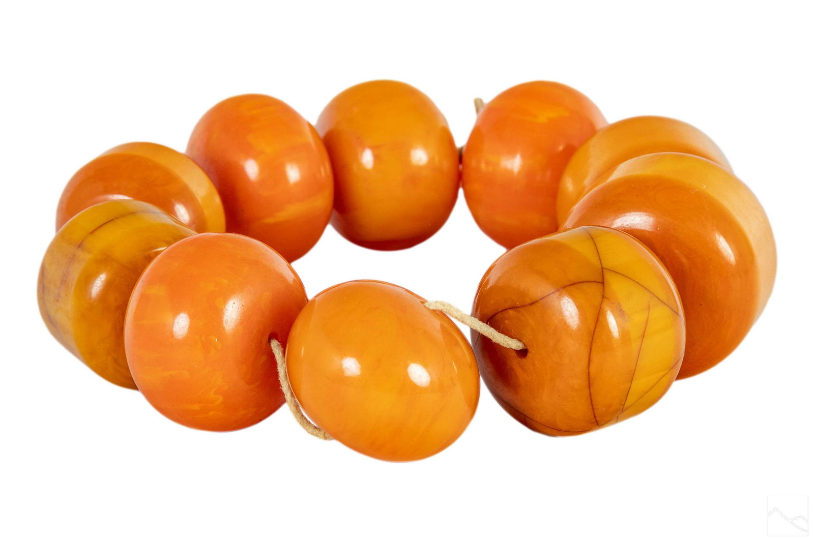 Chunky Phenolic Amber Prayer Beads String Necklace (1 of 4)