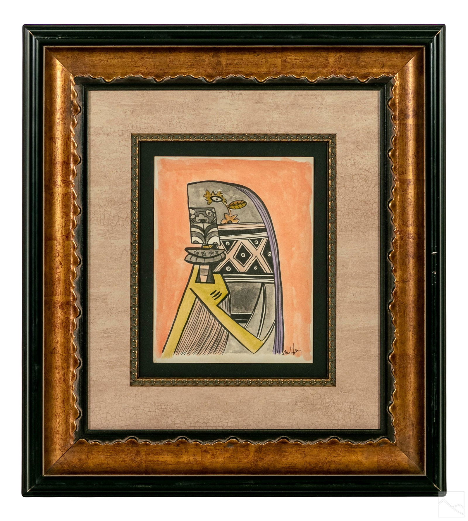 Modern Abstract Cubist Painting after Wifredo Lam (1 of 4)