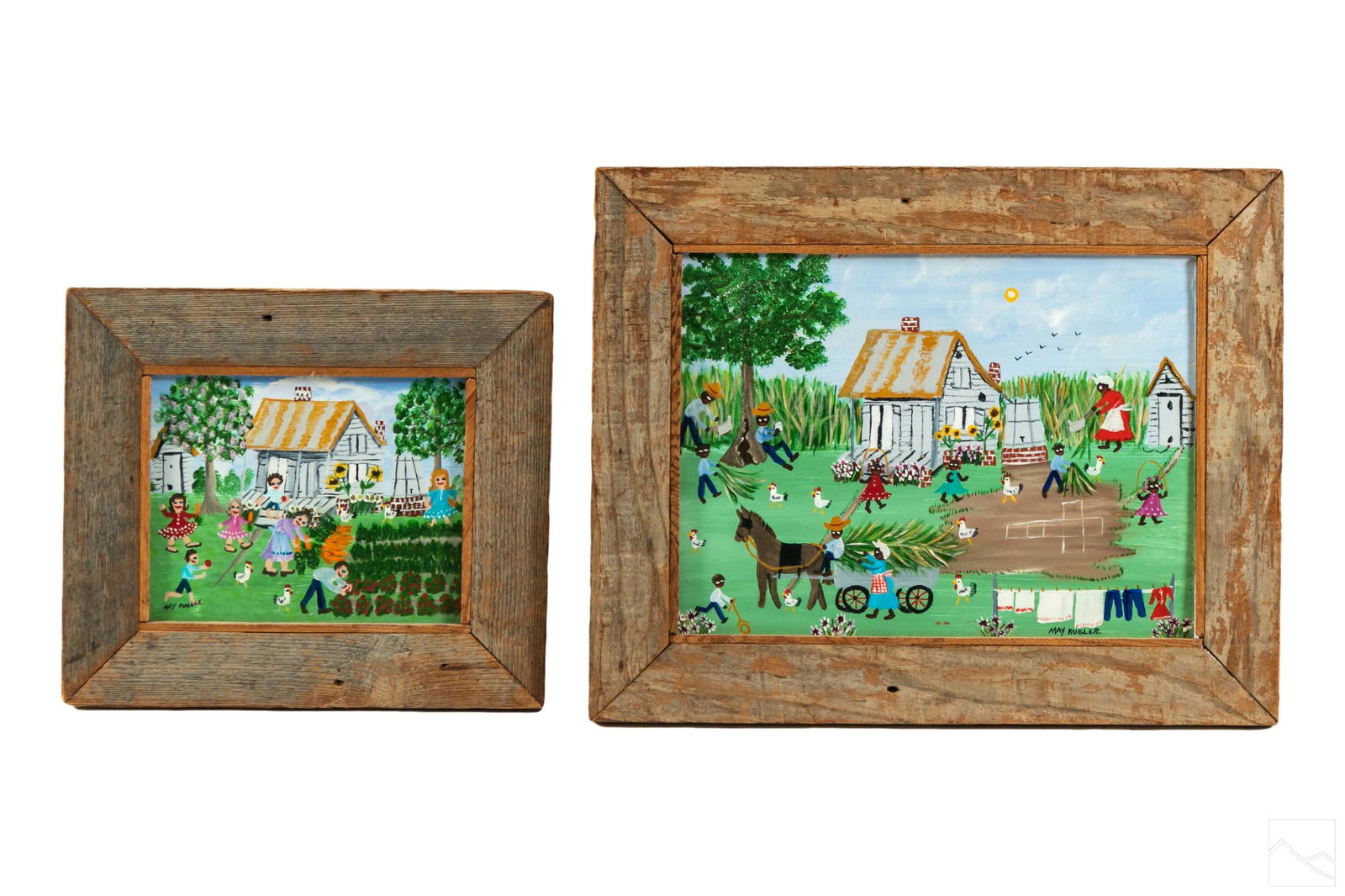 May Kugler 1916-2005 Folk Art Landscape Paintings (1 of 10)