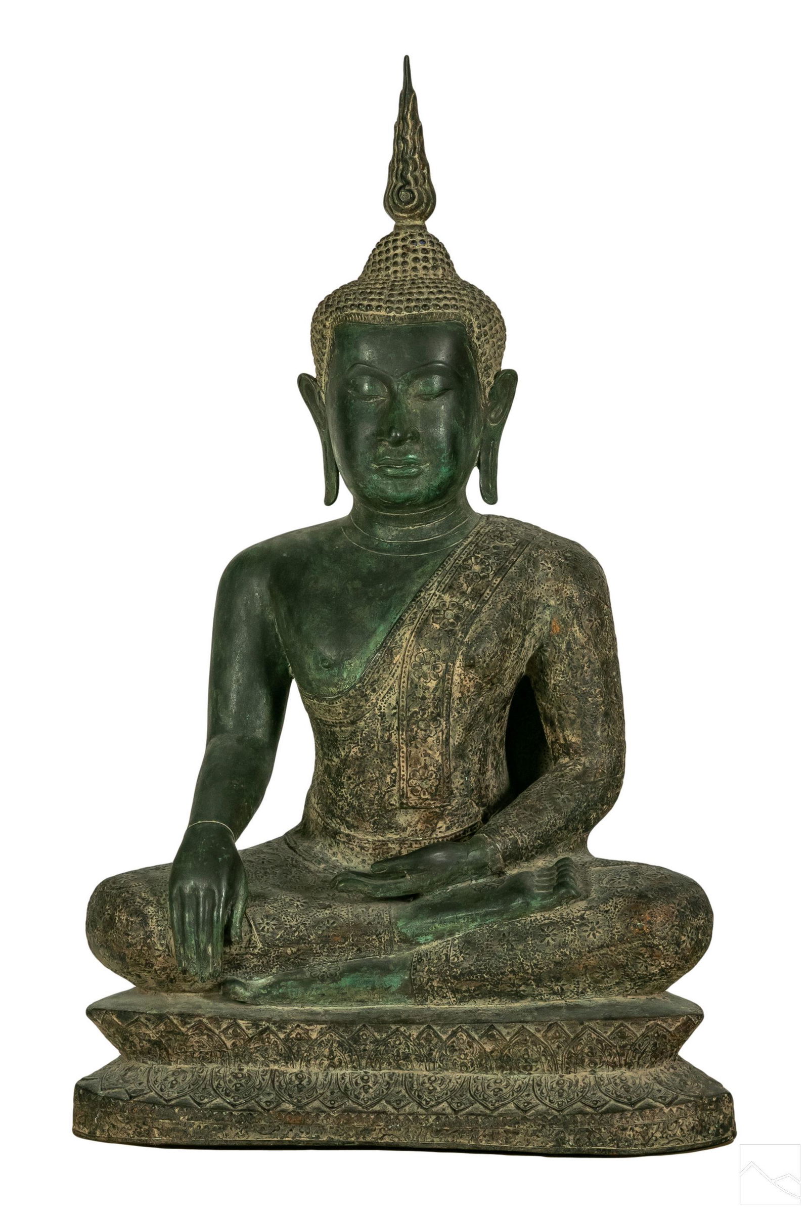 South Asian Bronze Buddha Bhumisparsha Sculpture (1 of 6)