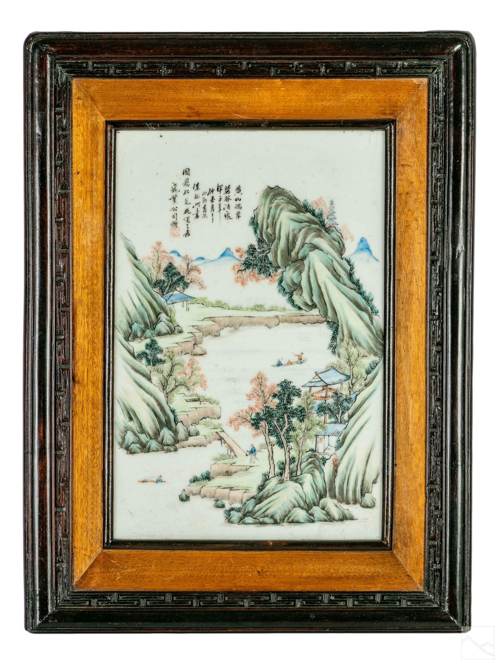 Chinese Porcelain Plaque attributed Zhang Daqian (1 of 5)