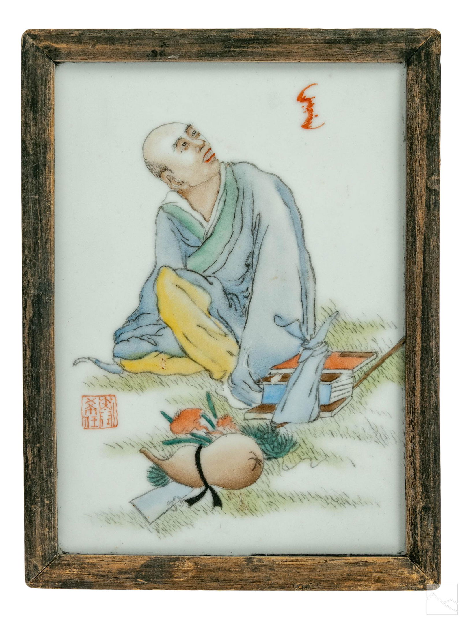 Chinese Republic Period Porcelain Immortal Plaque (1 of 4)