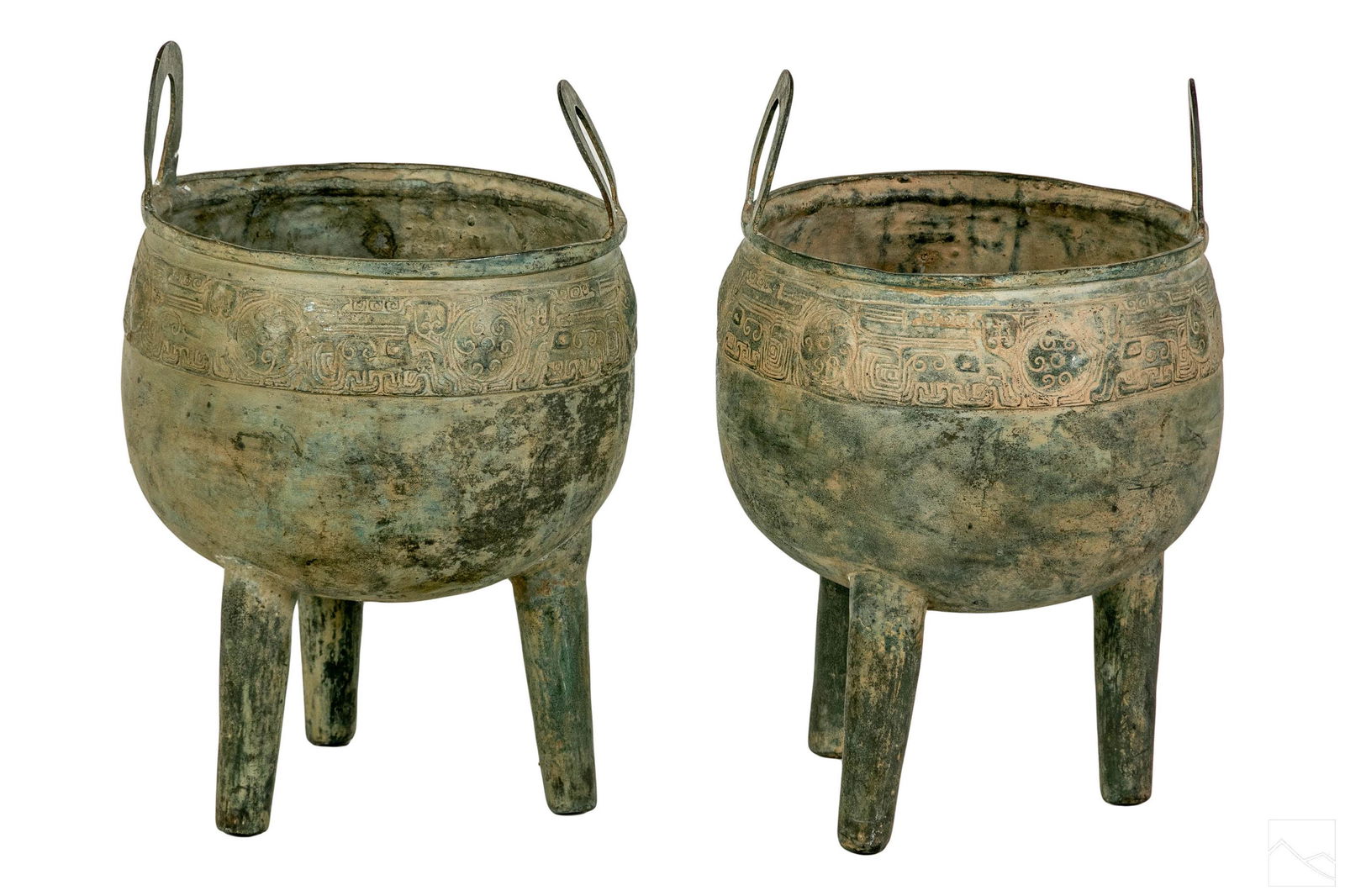 Chinese Bronze Ding Cooking and Storage Cauldrons (1 of 4)