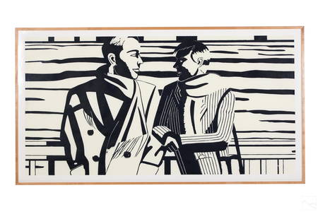 Alex Katz b.1927 3:00 PM Figurative Woodcut SIGNED