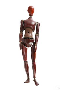 Atsco OSCAR Hollywood Artists Mannequin Sculpture: An early 20th Century Oscar artist mannequin study sculpture by ATSCO (Los Angeles), produced circa 1930s, during the Golden Age of Hollywood. Molded Bakelite with machined steel screws and joints.