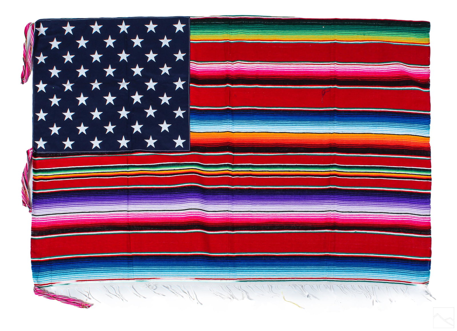 Nacho Becerra b.1962 Textile Art American Flag (1 of 5)