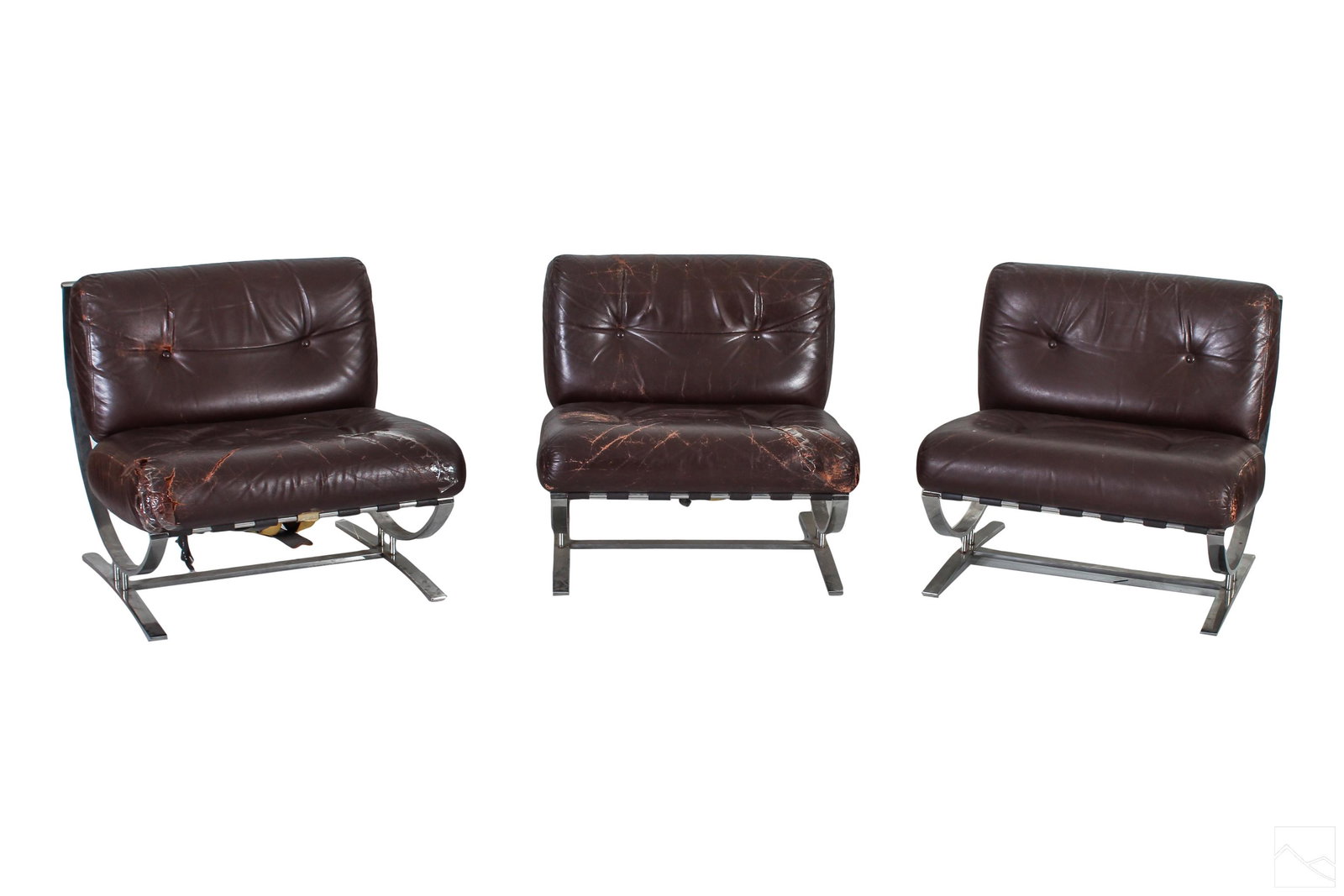 Camilo Muebles Modernist Leather Chrome Chairs SET (1 of 6)