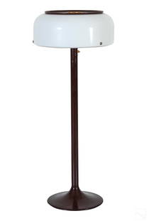 Atelje Lyktan Swedish Floor Lamp by Anders Pehrson: A mid century modern Swedish Knubbling floor lamp, designed circa 1970 for Atelje Lyktan (Sweden) by Anders Pehrson (1912-1982). Produced circa 1971. Manufactured in acrylic shade with diffuser for be