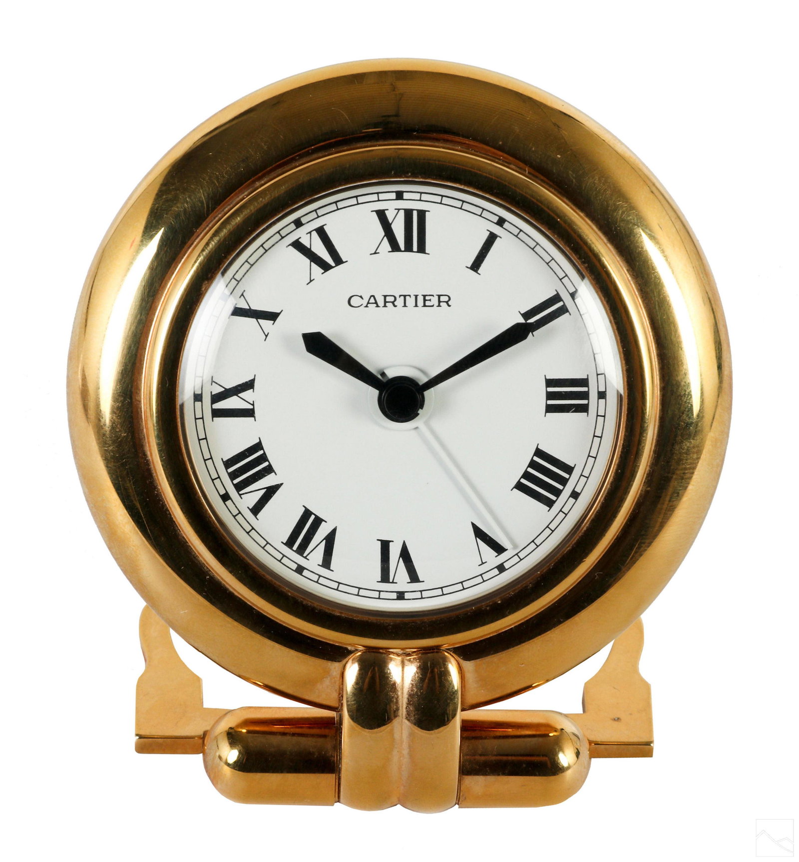 Cartier Paris Colisee 24K Gold Plated Travel Clock (1 of 6)