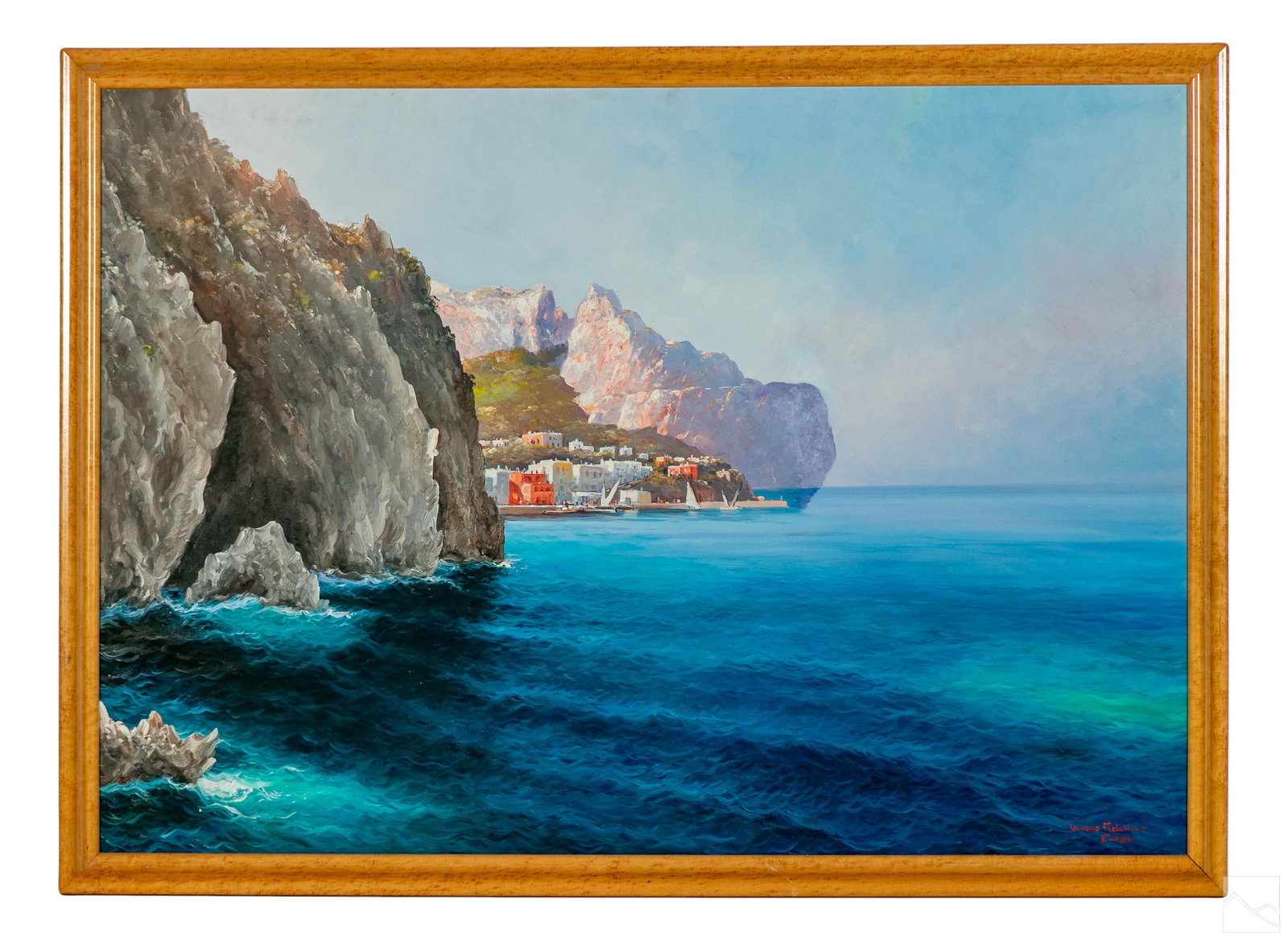 Mario Federico 20C. Capri Italy Landscape Painting (1 of 6)