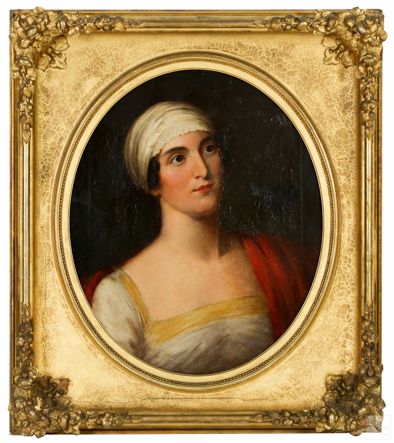 Italian School Antique Portrait of a Lady Painting (1 of 3)