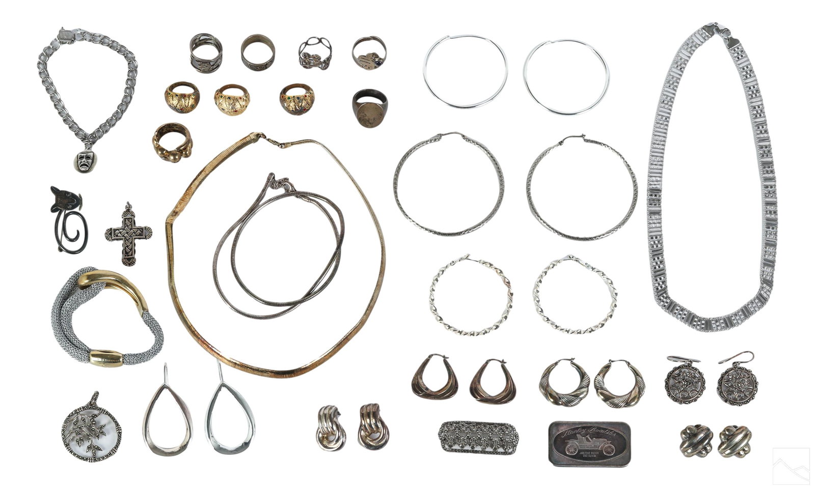 Sterling Silver Jewelry Rings & Necklaces LOT 255g (1 of 6)