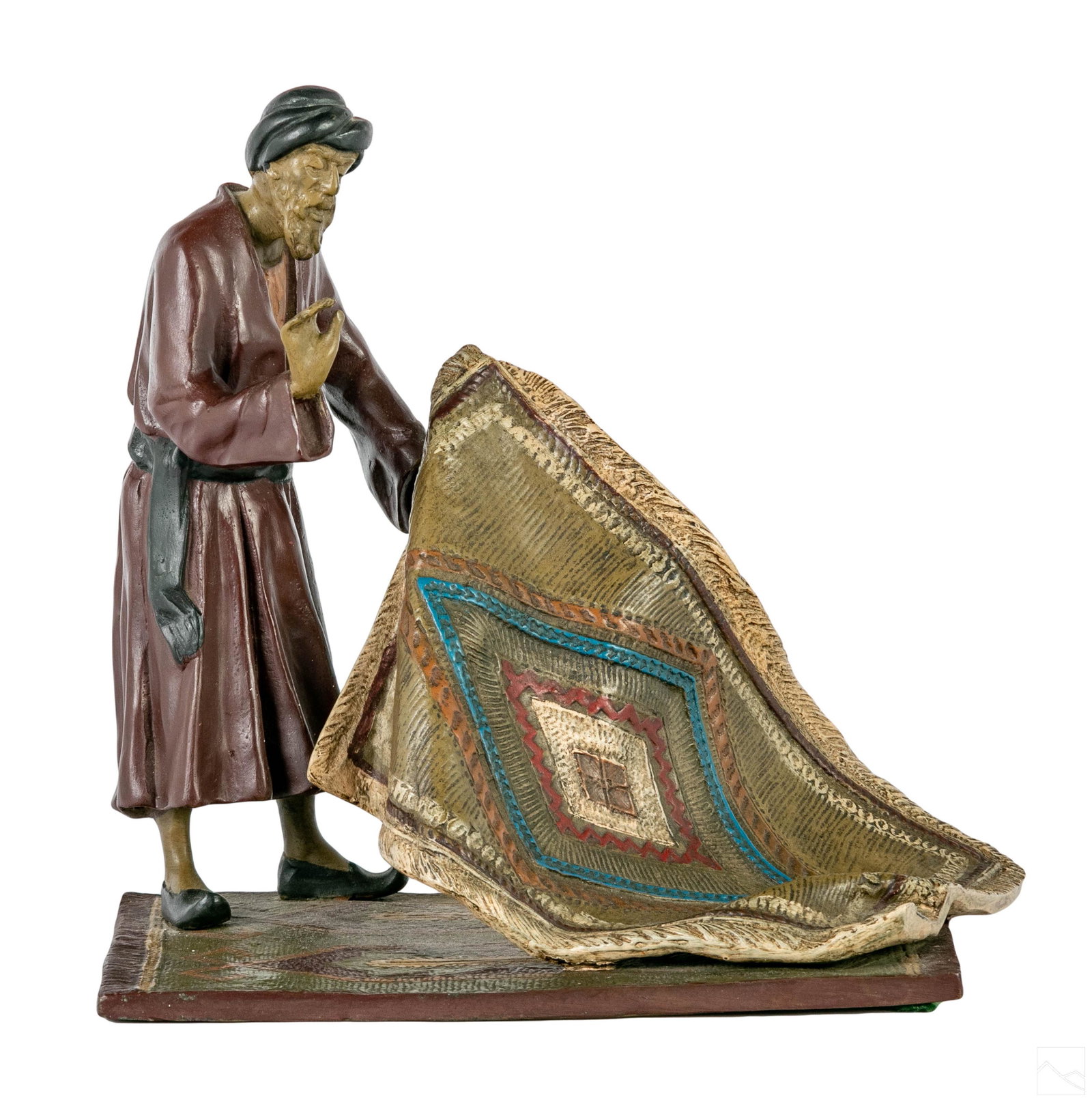 Bronze Carpet Seller Sculpture after Franz Bergman (1 of 7)