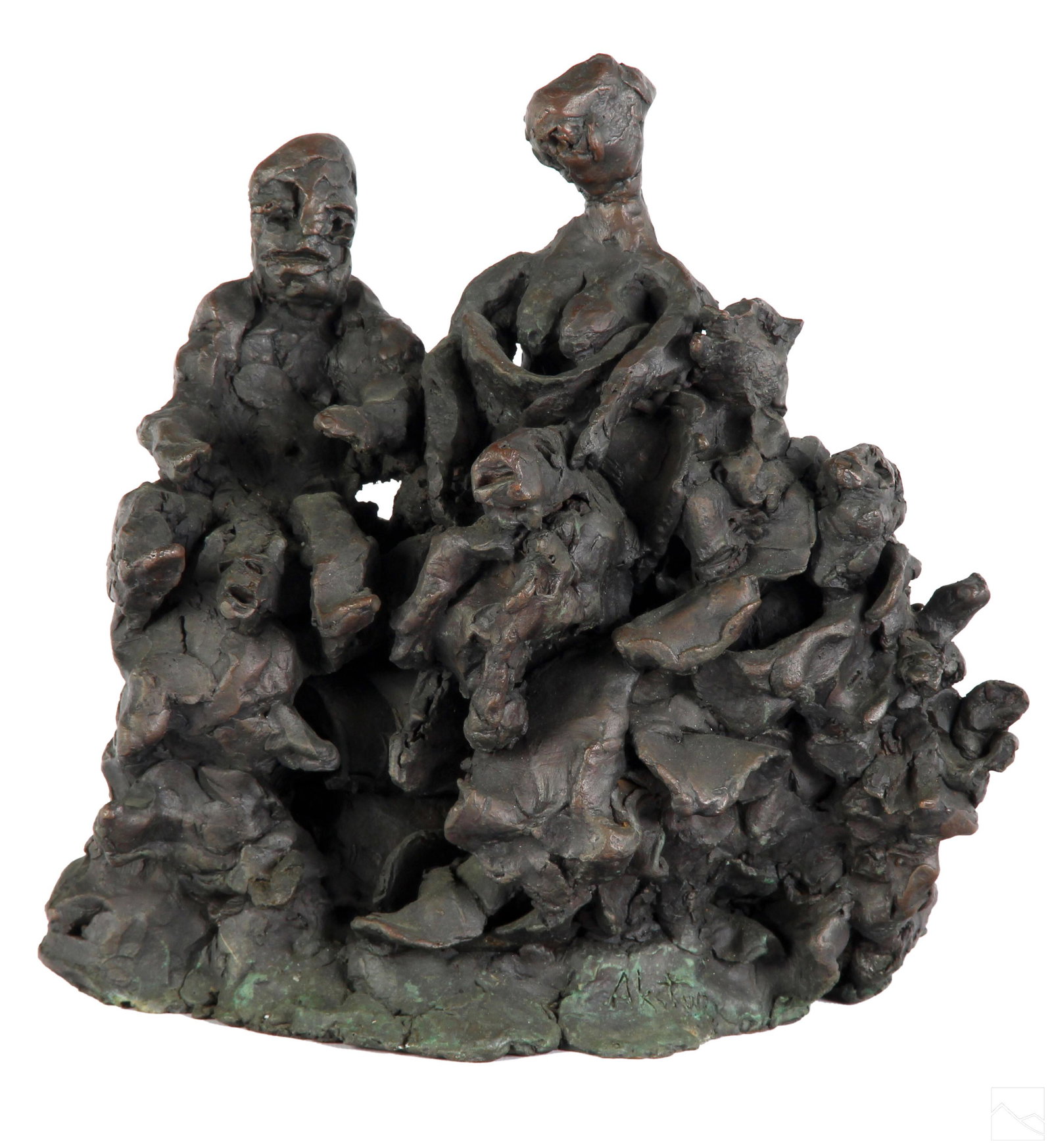 J James Akston 1898-1983 Abstract Bronze Sculpture (1 of 6)