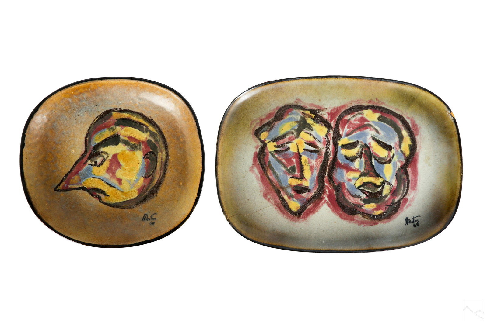 James Akston 1898-1983 Art Pottery Platter & Plate (1 of 6)