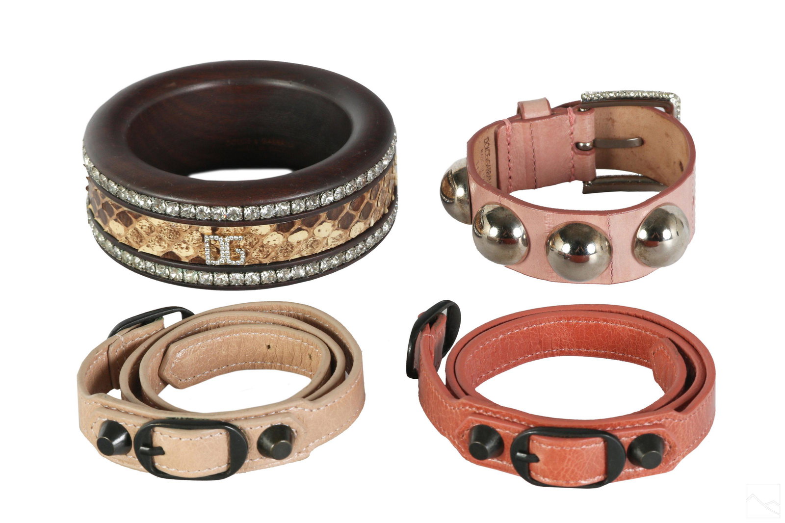 Dolce & Gabbana Designer Leather Bangle Bracelets (1 of 7)