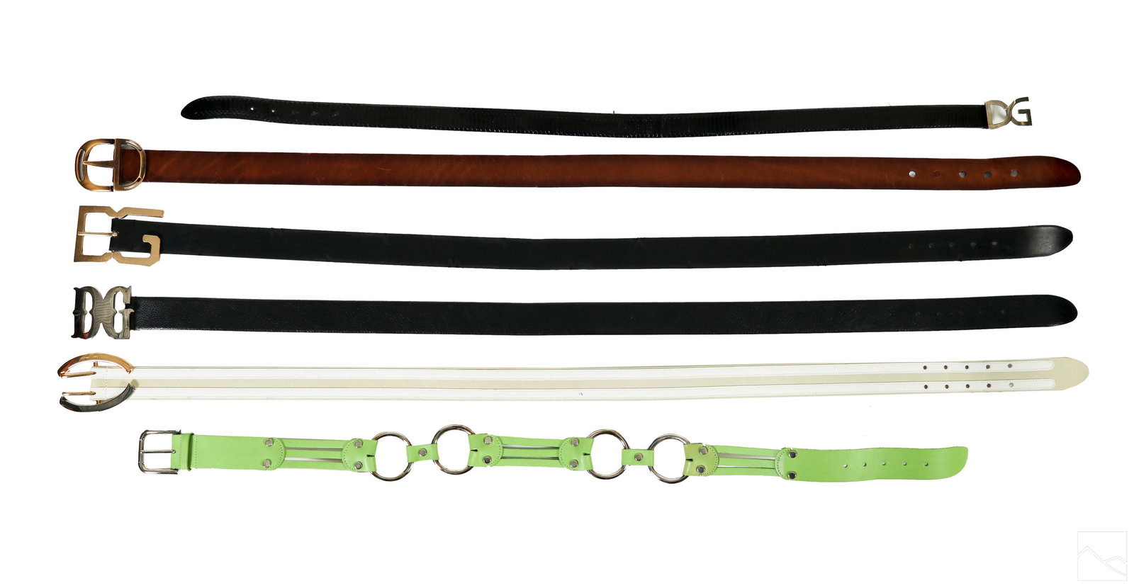 Dolce & Gabbana Italian Designer Leather Belts LOT (1 of 5)