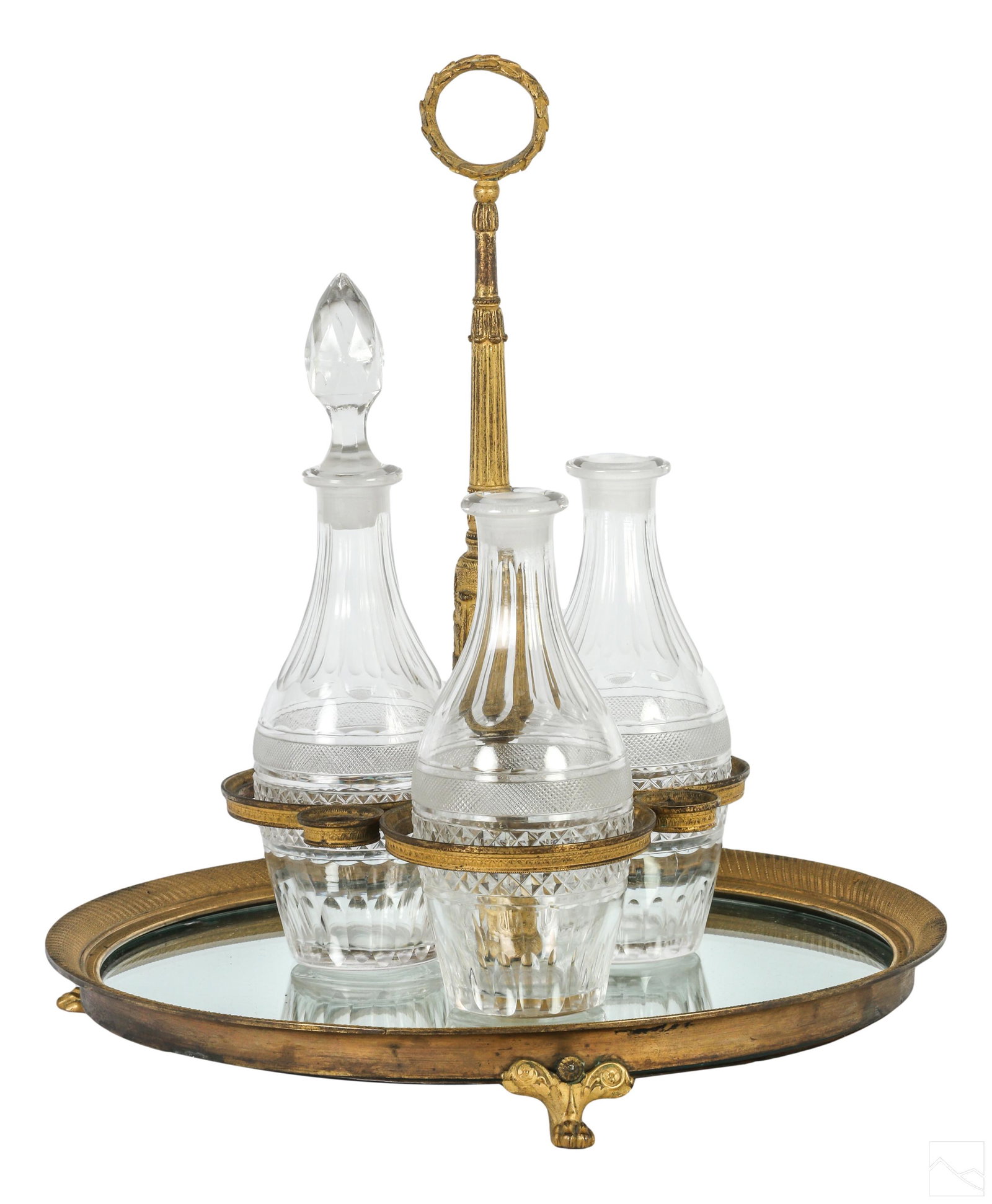 French Gilt Dore Bronze Mirrored Plateau Cruet SET (1 of 4)