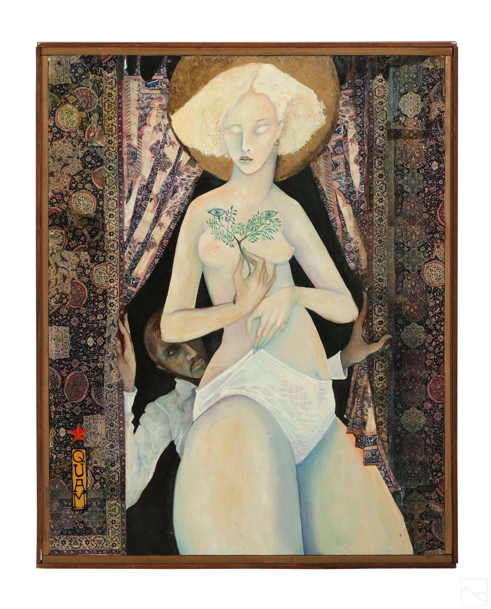 Mylo Quam 1941-1996 Modern Figural Paper Collage (1 of 4)