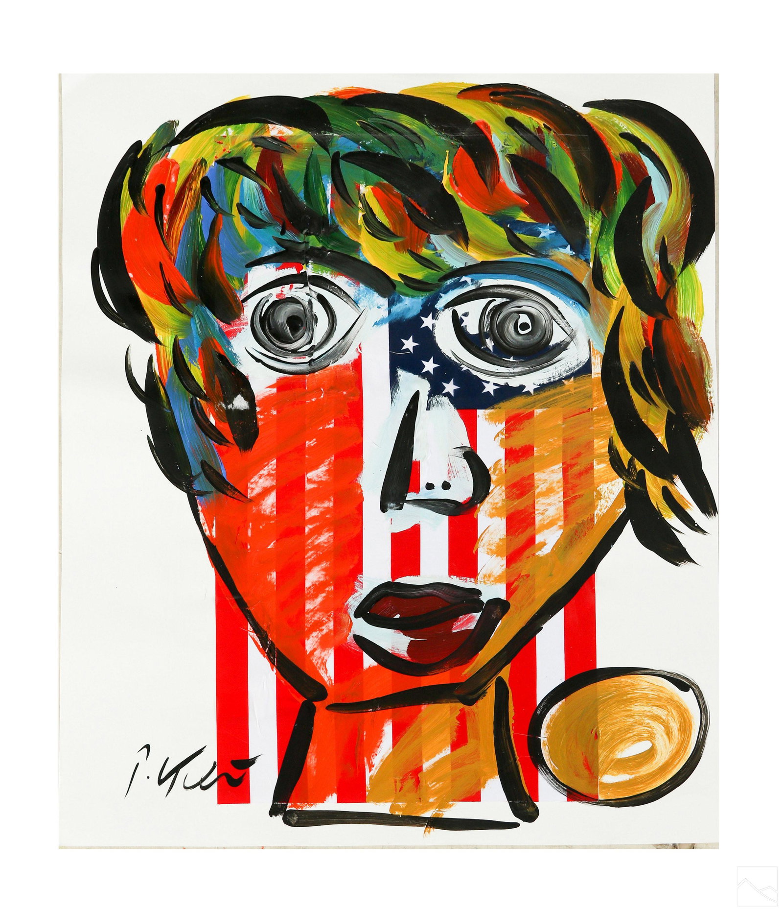 Peter Keil b.1942 Bill Clinton Abstract Painting (1 of 5)