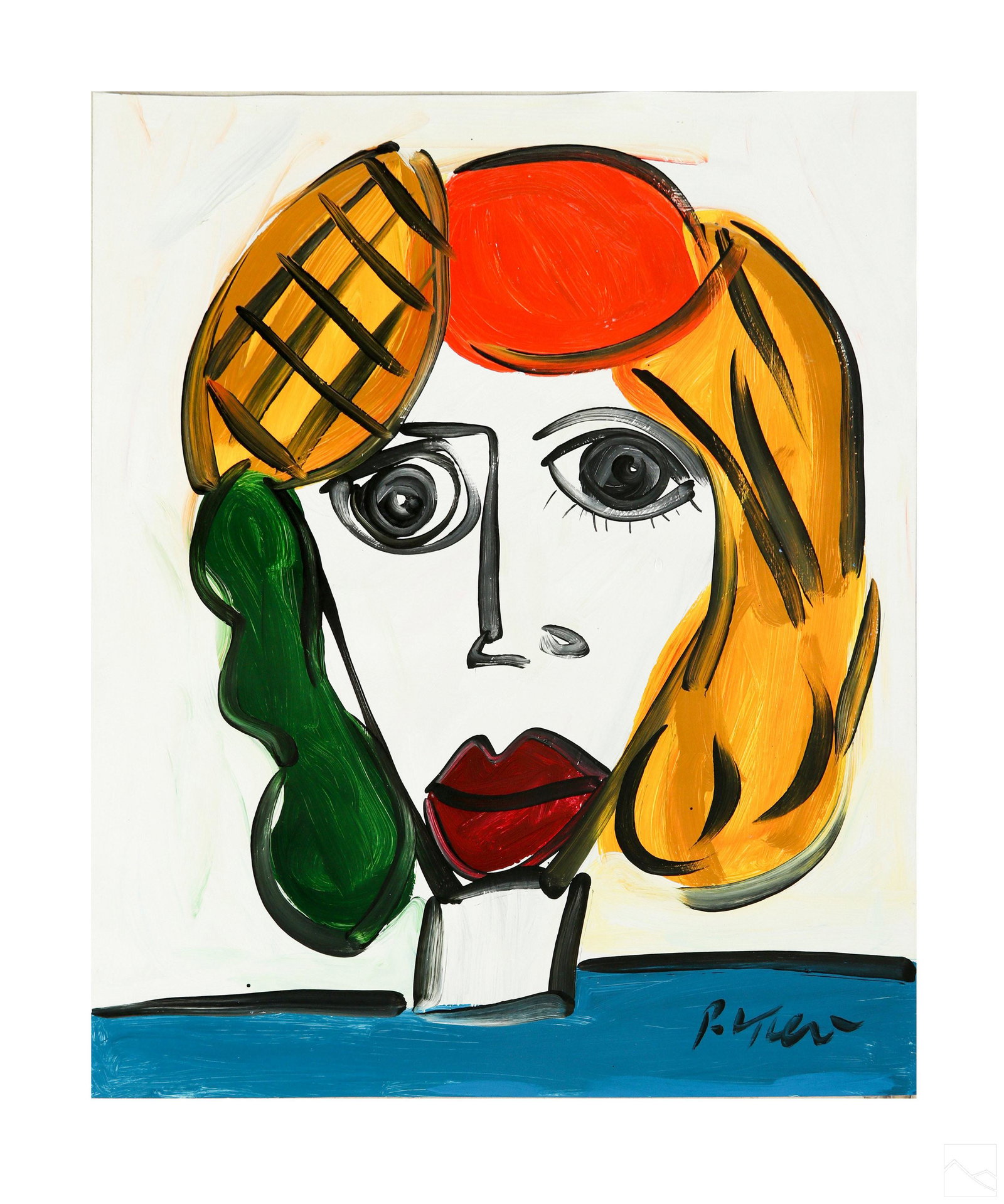 Peter Keil b.1942 My Mango Lady Abstract Painting (1 of 5)