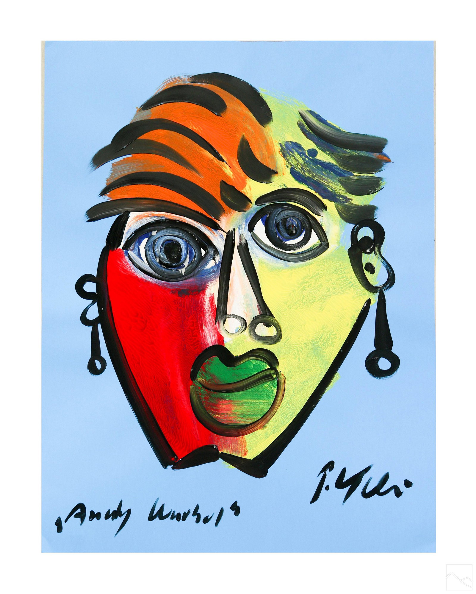 Peter Keil b.1942 Andy Warhol Portrait Painting (1 of 5)
