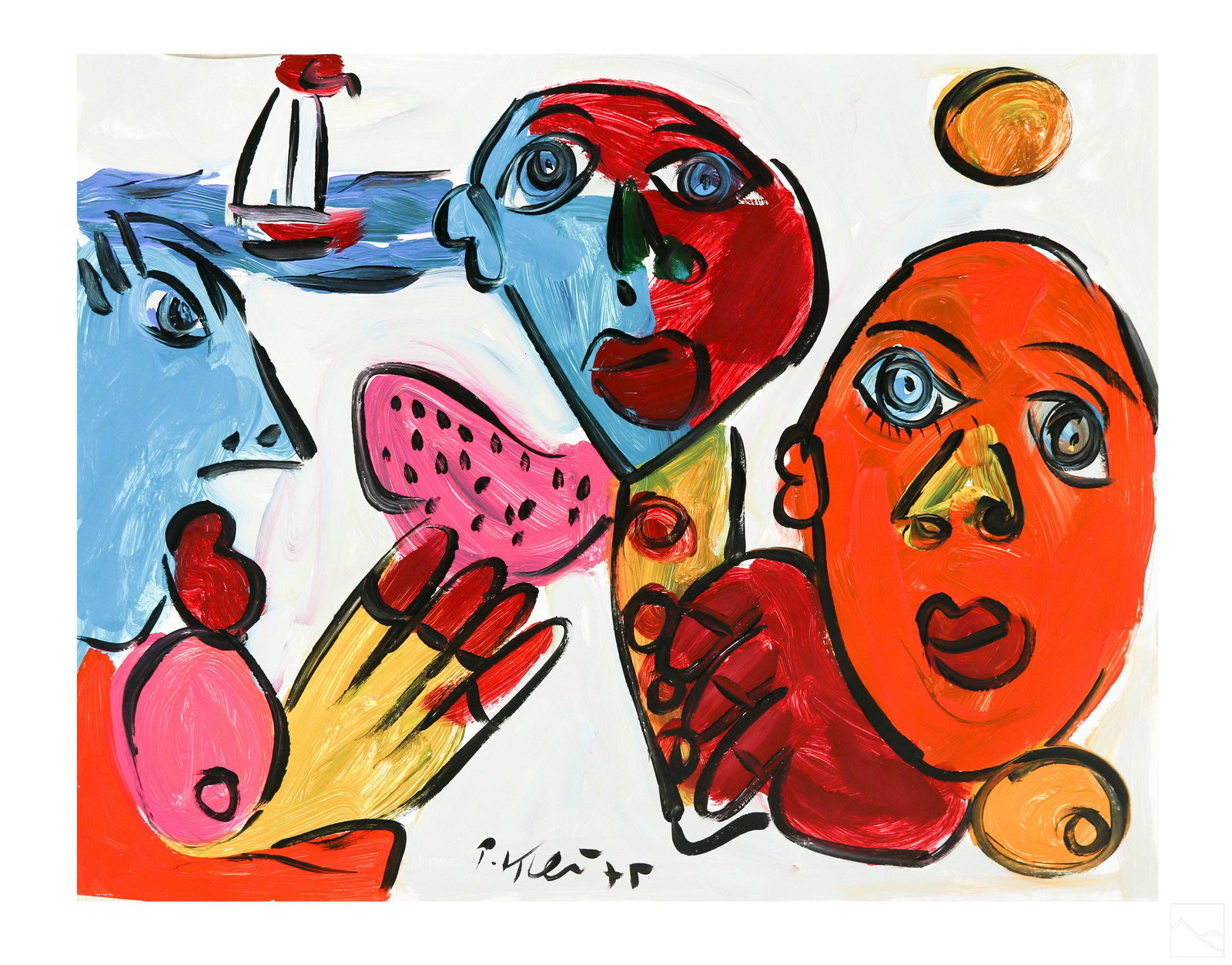 Peter Keil b.1942 The Love Boat Abstract Painting (1 of 5)