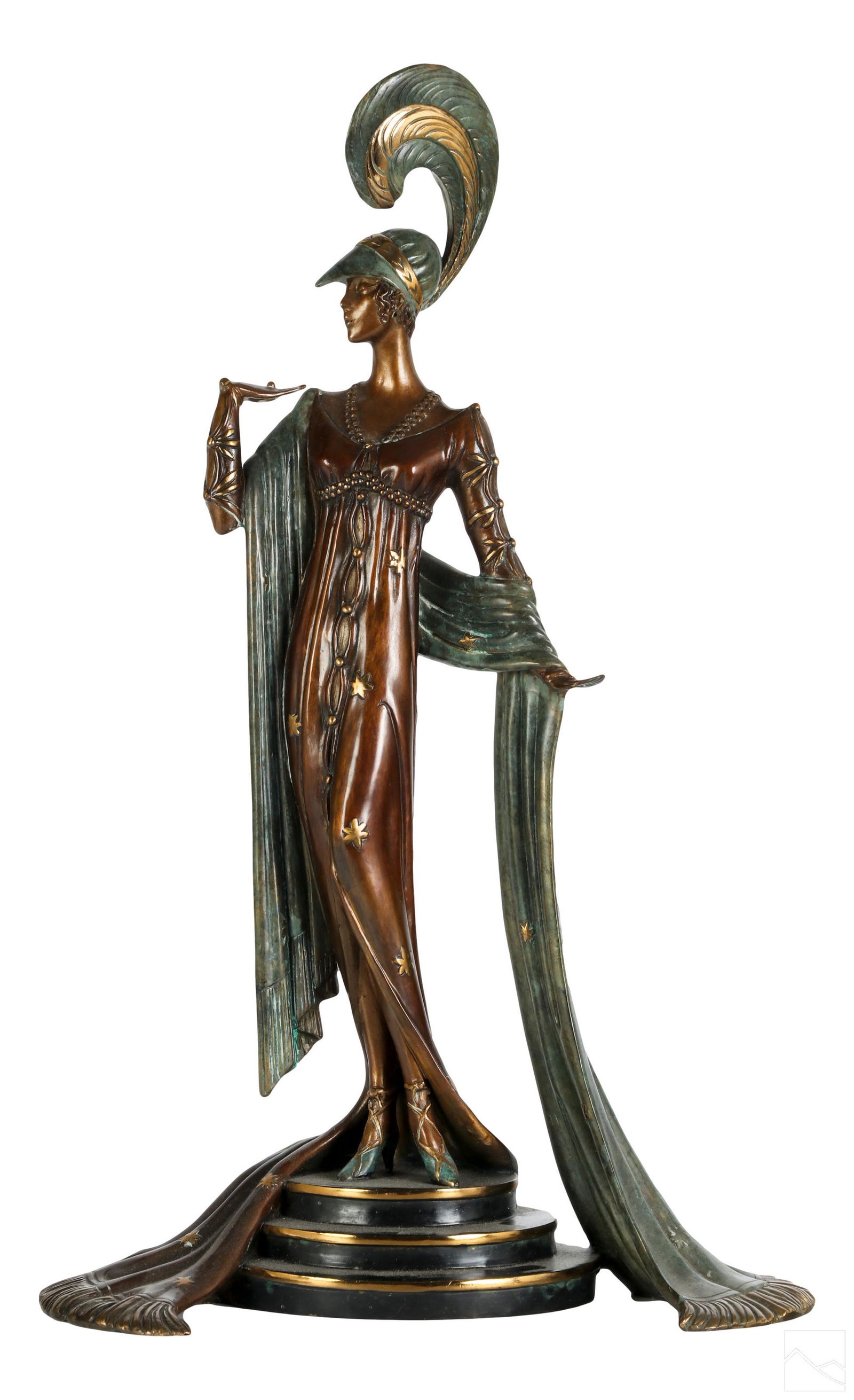 Erte 1892-1990 DIRECTOIRE Art Deco Bronze Statue (1 of 8)