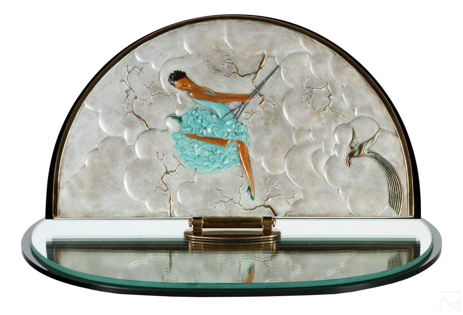 Erte Joy of Life Bronze Swivel Vanity Table Mirror (1 of 7)