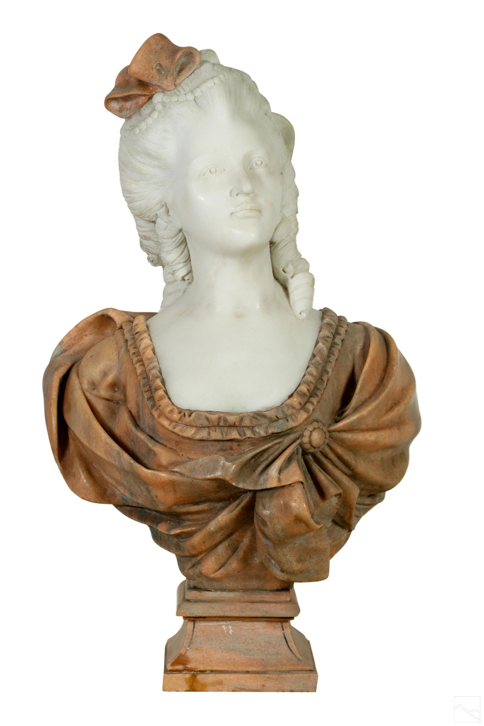 Italian Marble Rococo Style Lady Bust Sculpture (1 of 5)