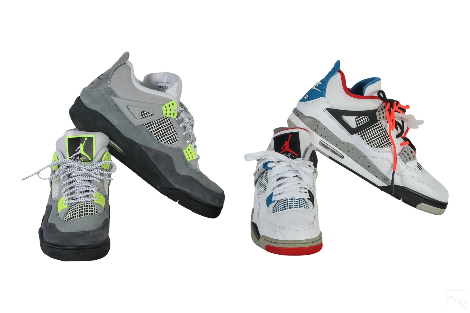 Nike Air Jordan 4 Retro What The and Neon Sneakers (1 of 7)