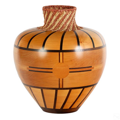 Russell Smith B.1950 Native Canadian Wood Art Vase
