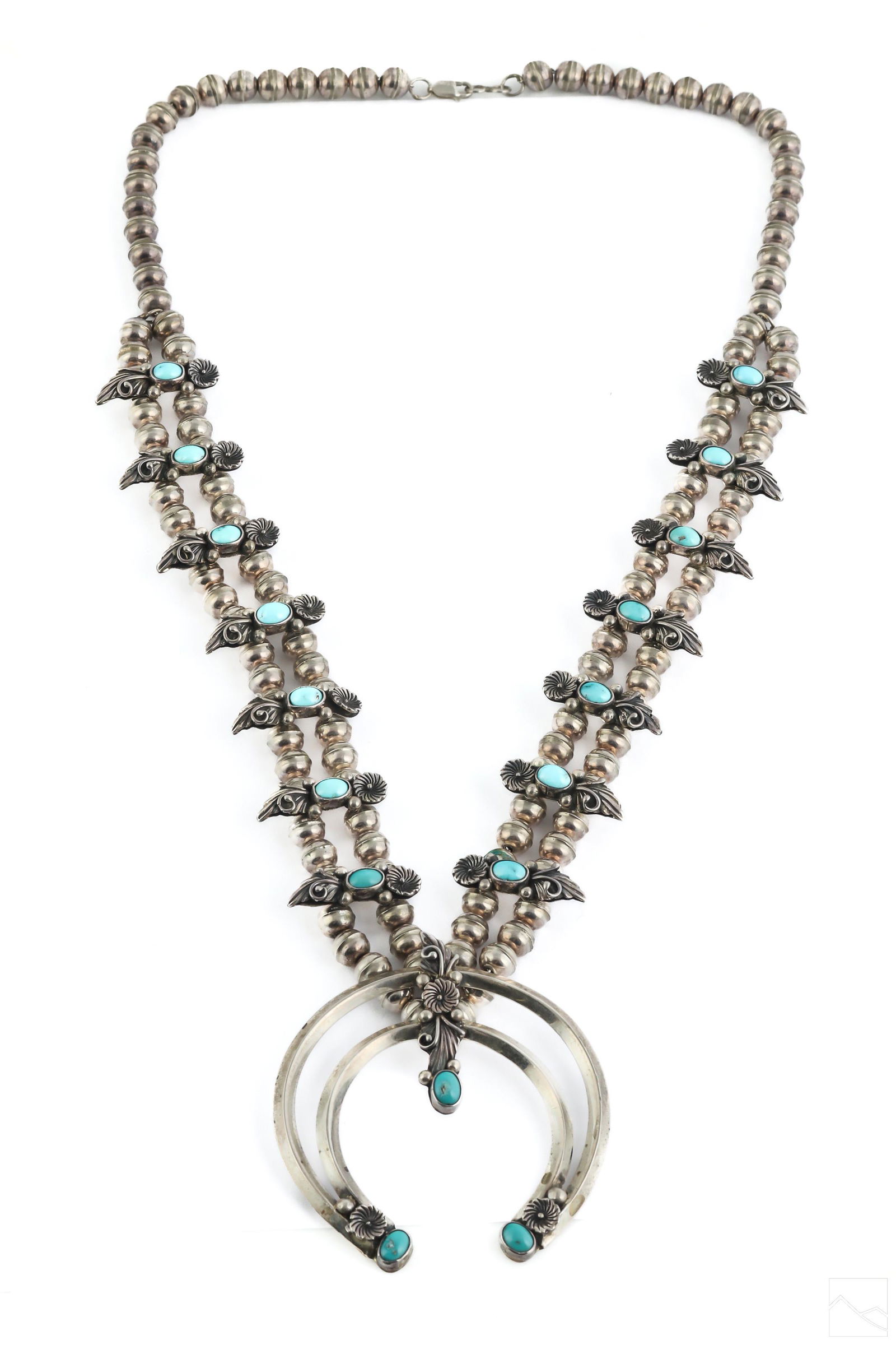 Jean Dixon Navajo Silver Squash Blossom Necklace (1 of 5)