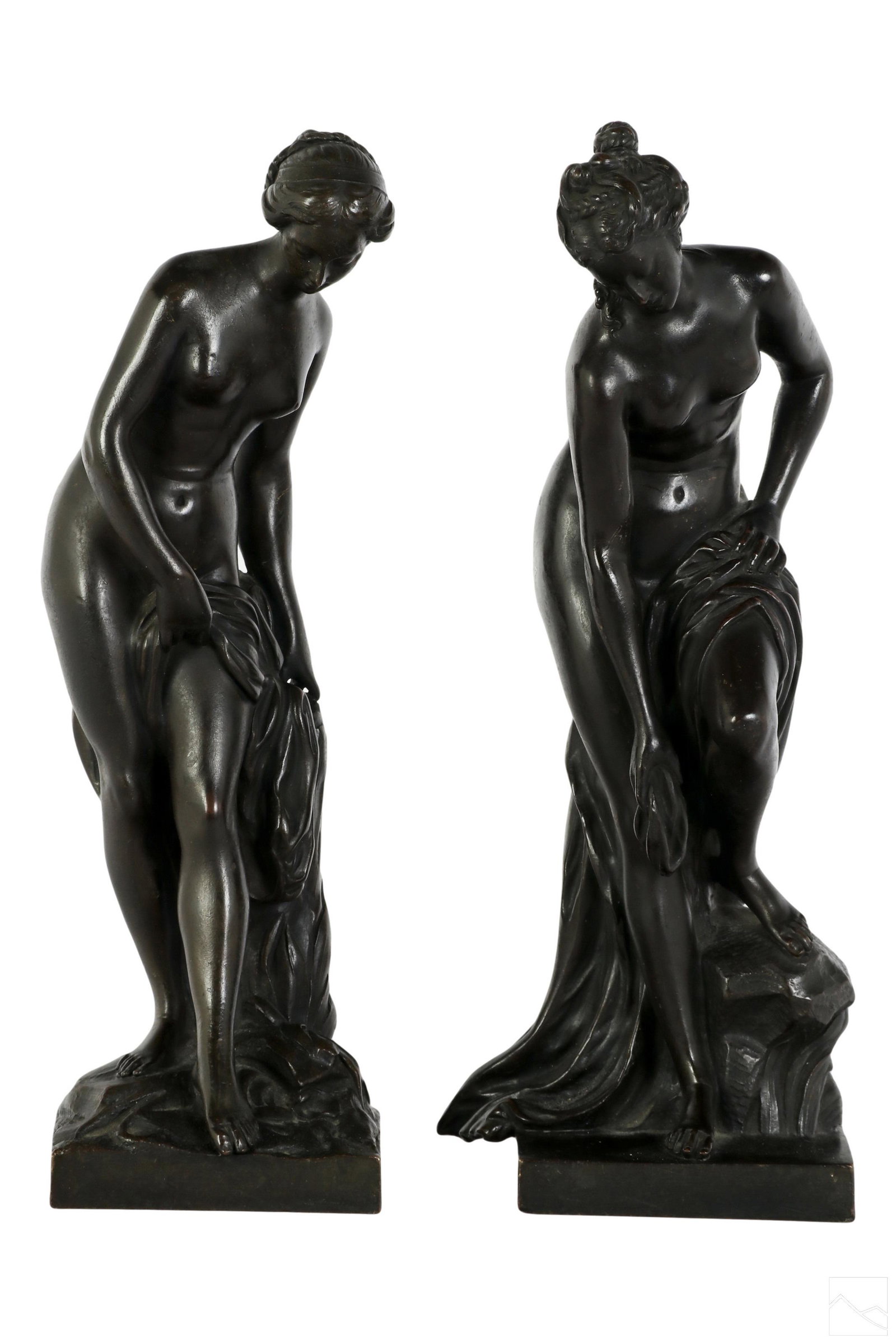 Grand Tour Style Figural Bronze Bather Sculptures (1 of 5)
