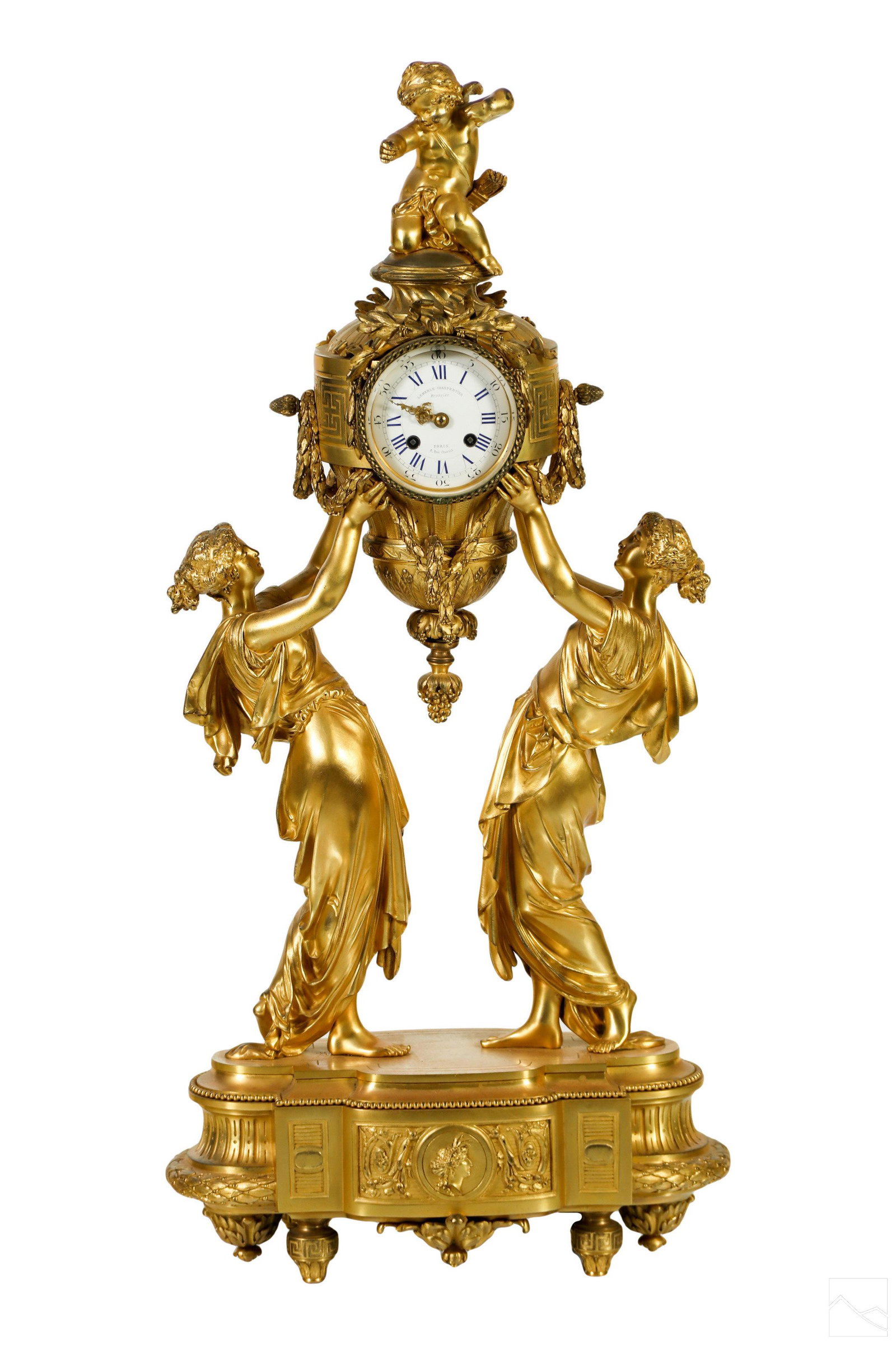 Lemerle Charpentier Bronze French Victorian Clock (1 of 9)