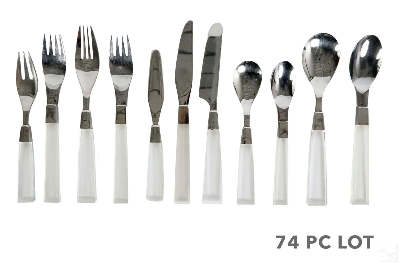 F.B. Rogers Stainless Steel & Lucite Flatware SET (1 of 4)