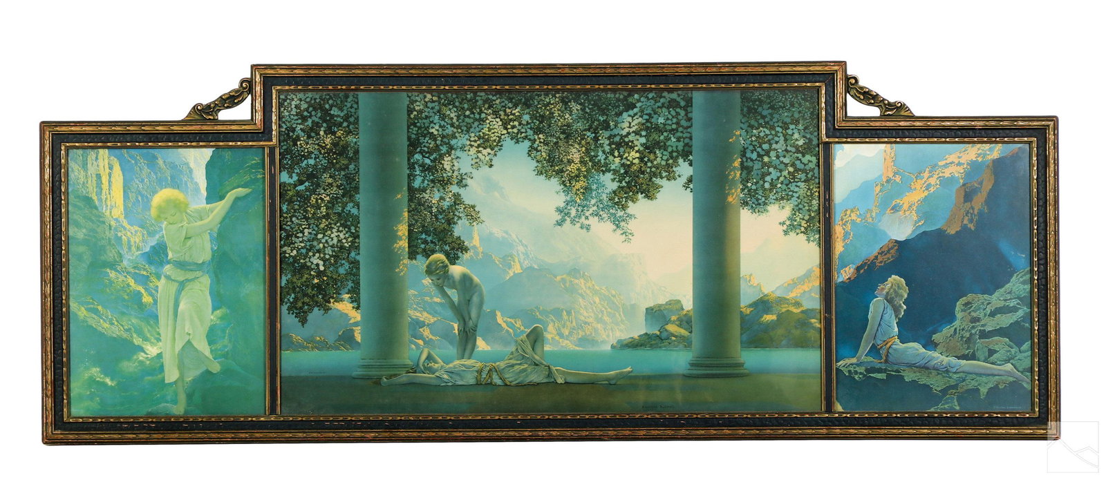 Maxfield Parrish 1870-1966 Litho Print Triptych (1 of 9)