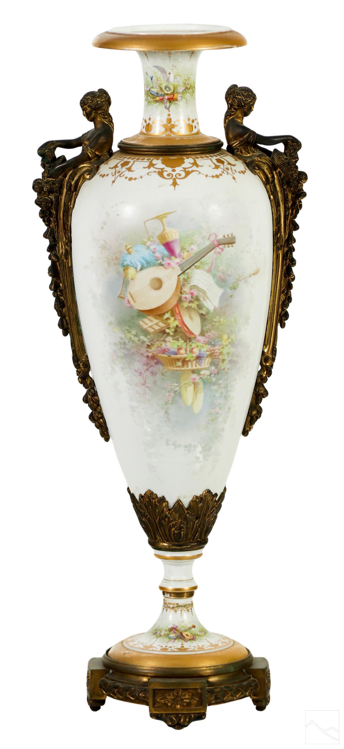Sevres French Porcelain Monumental Figure Urn Vase (1 of 10)