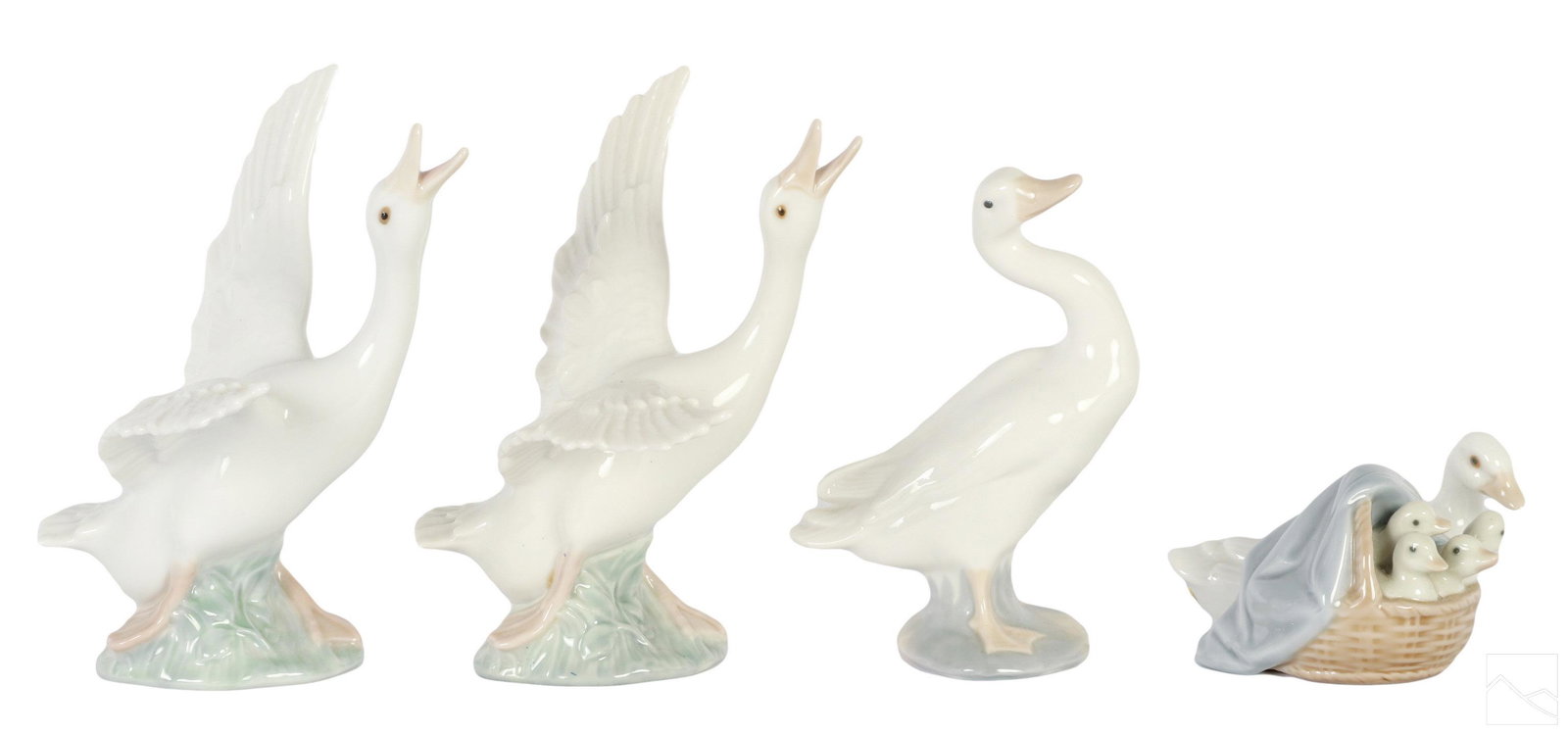 Lladro Spanish Porcelain Swan Geese Sculptures LOT (1 of 5)
