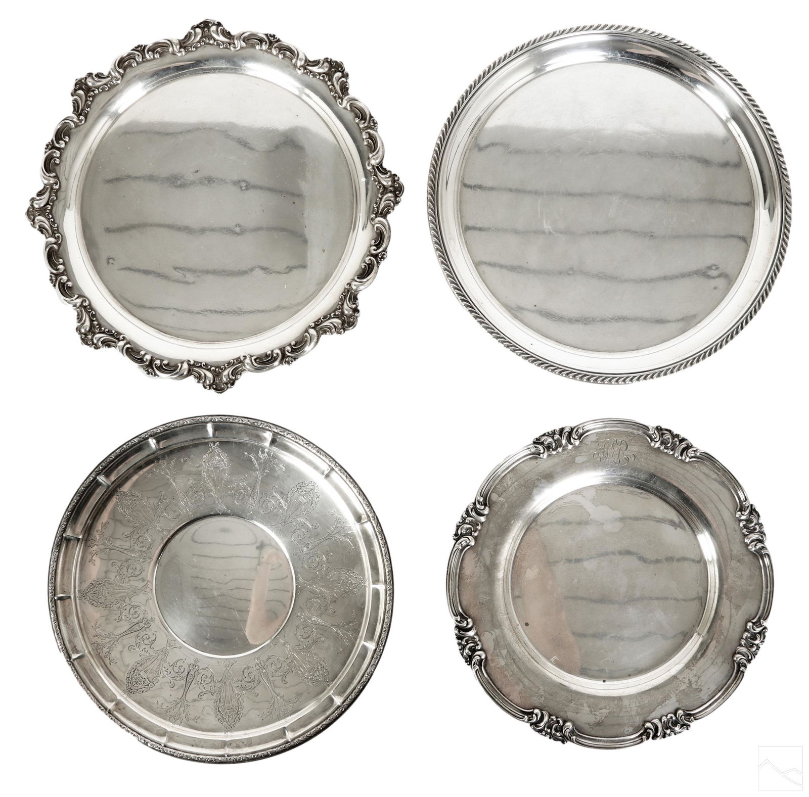Sterling Silver Hallmarked Serving Platters 2140g. Feb 22, 2023