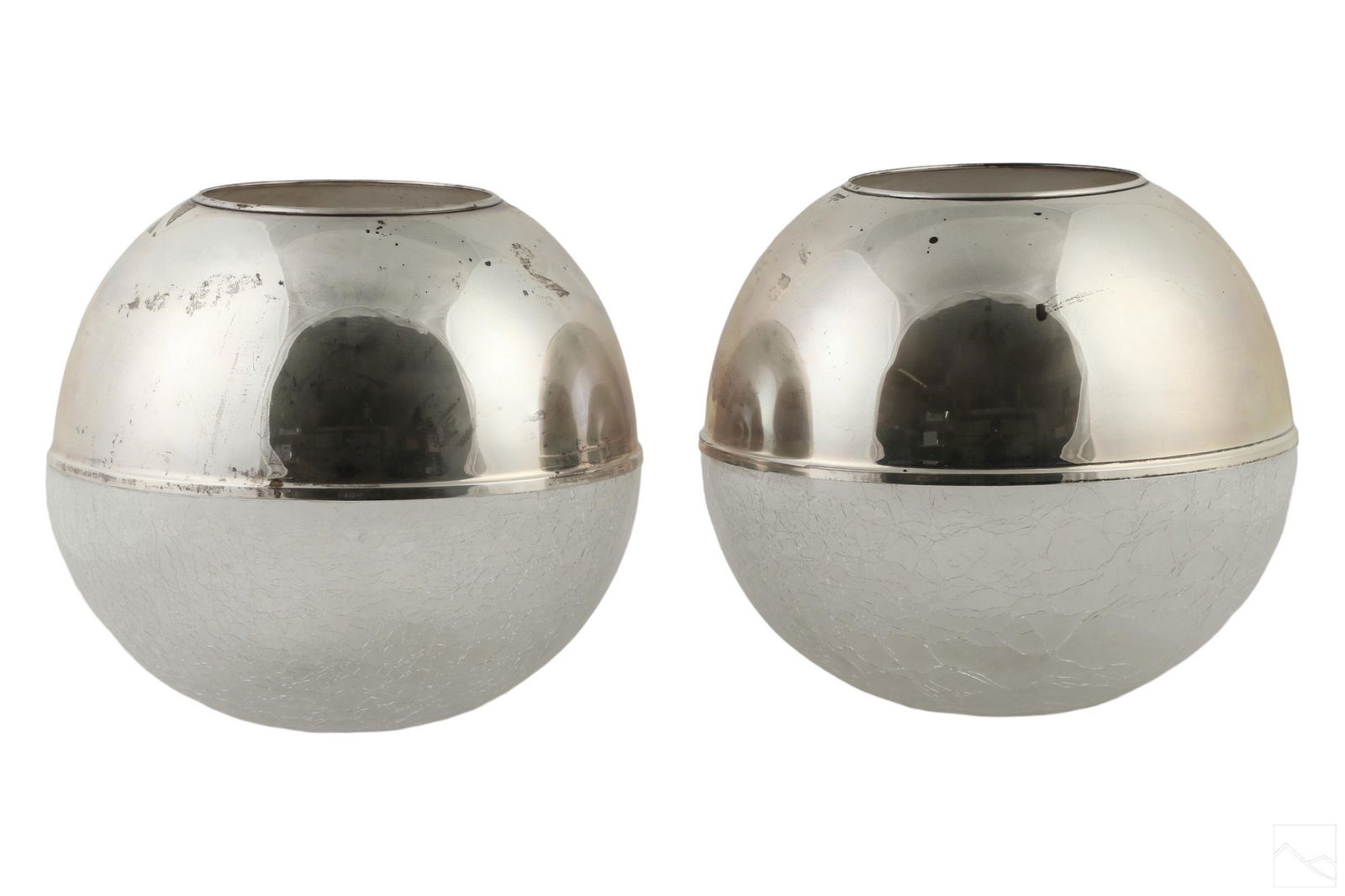 Murano Venetian Glass & Sterling Silver Orb Vases (1 of 6)