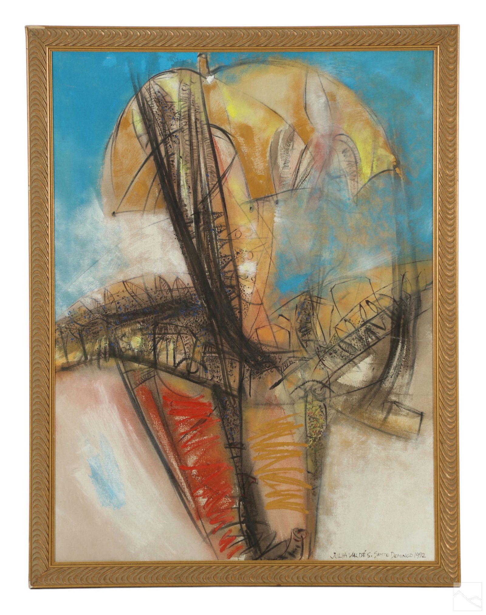 Julia Valdes b.1952 Cuban Modern Abstract Painting (1 of 5)