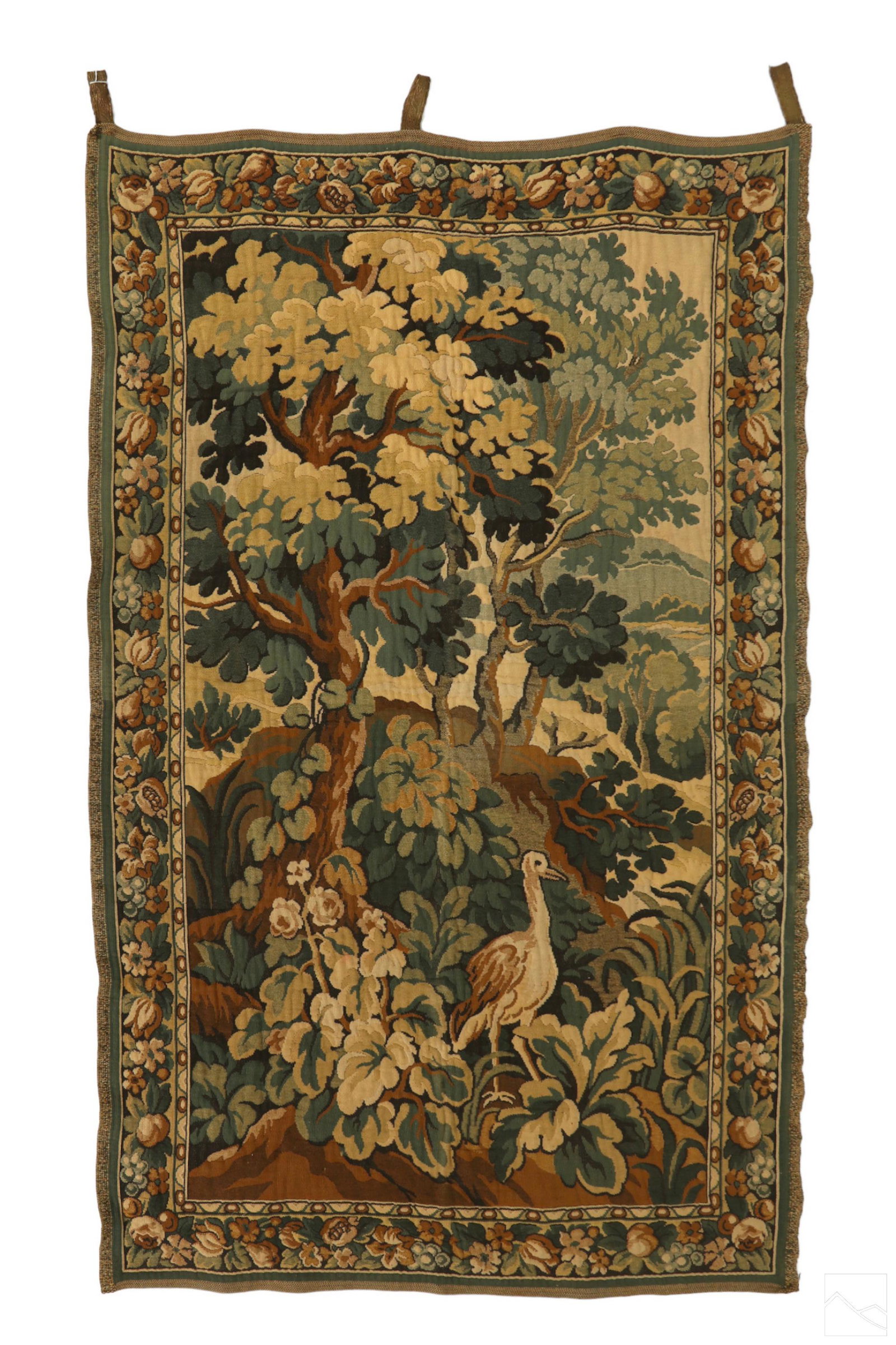 French Woven Wildlife & Forest Landscape Tapestry (1 of 4)