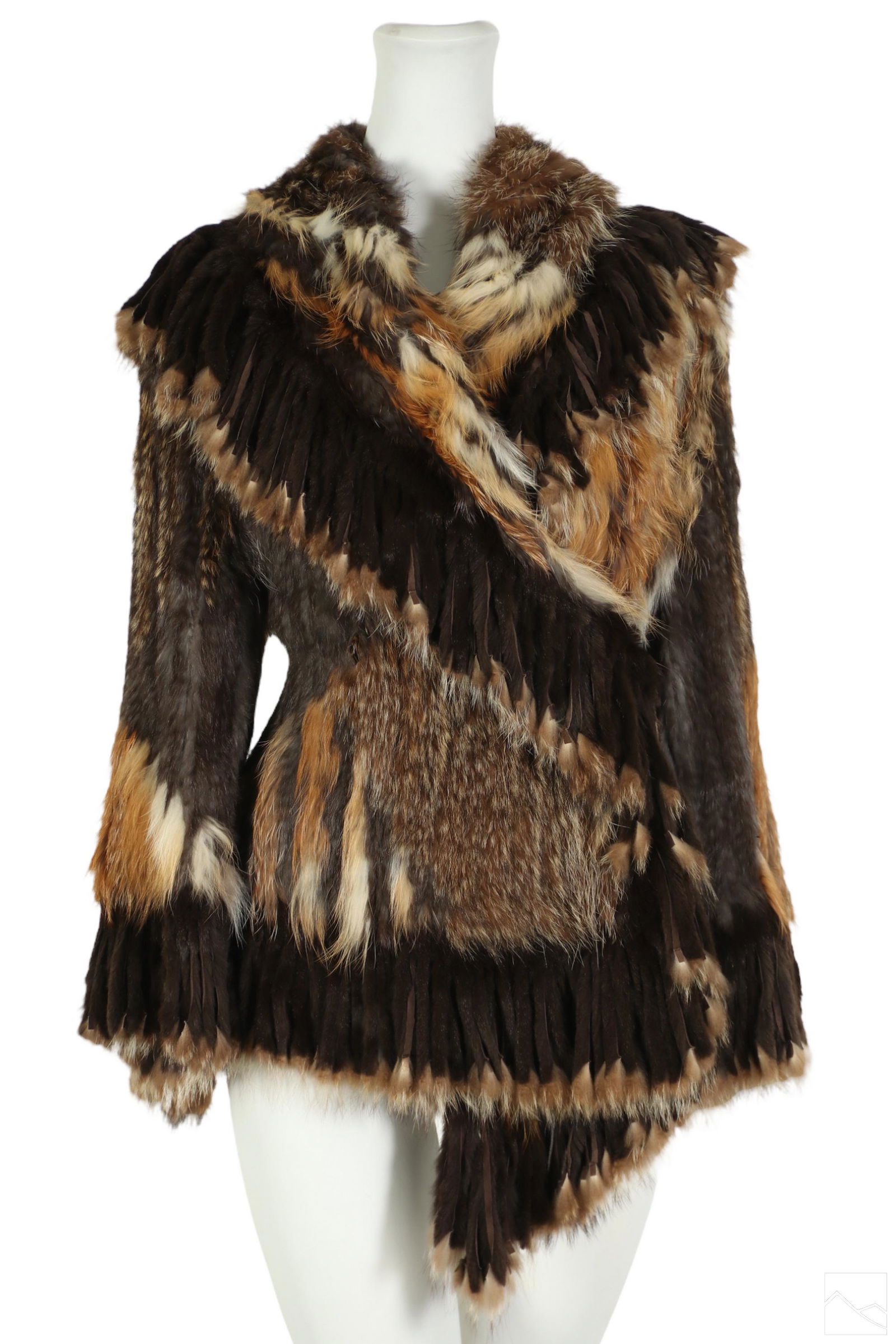 Palm Beach Designer Mink Chinchilla & Fox Fur Coat (1 of 5)