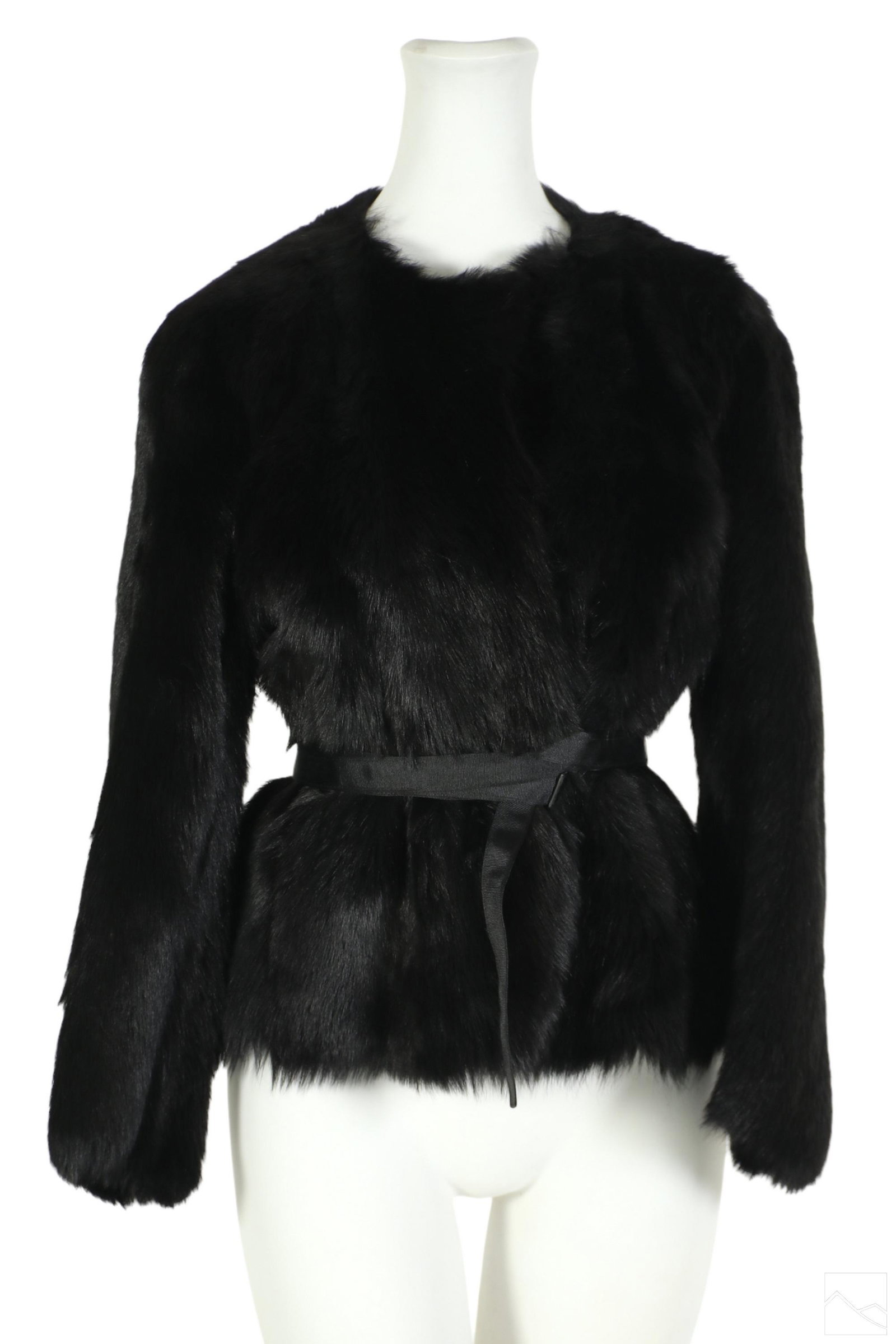 Donna Karan New York Designer Faux Fur Coat Sz 10 (1 of 6)