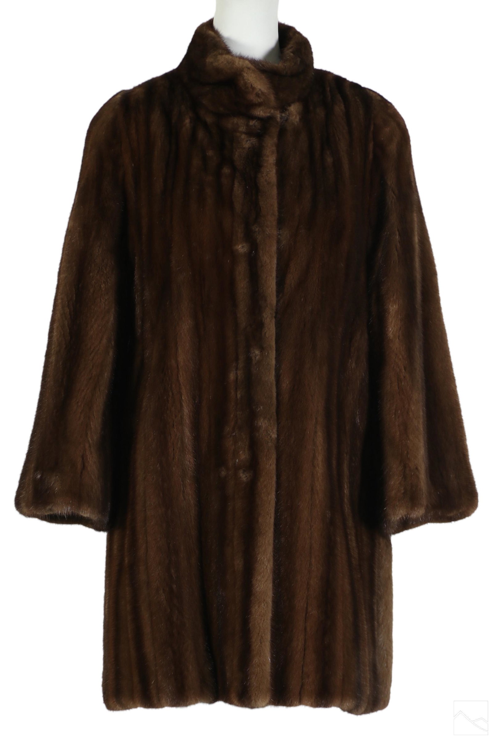 Designer Ladies Couture Brown Mink Fur Coat Sz 10 (1 of 5)