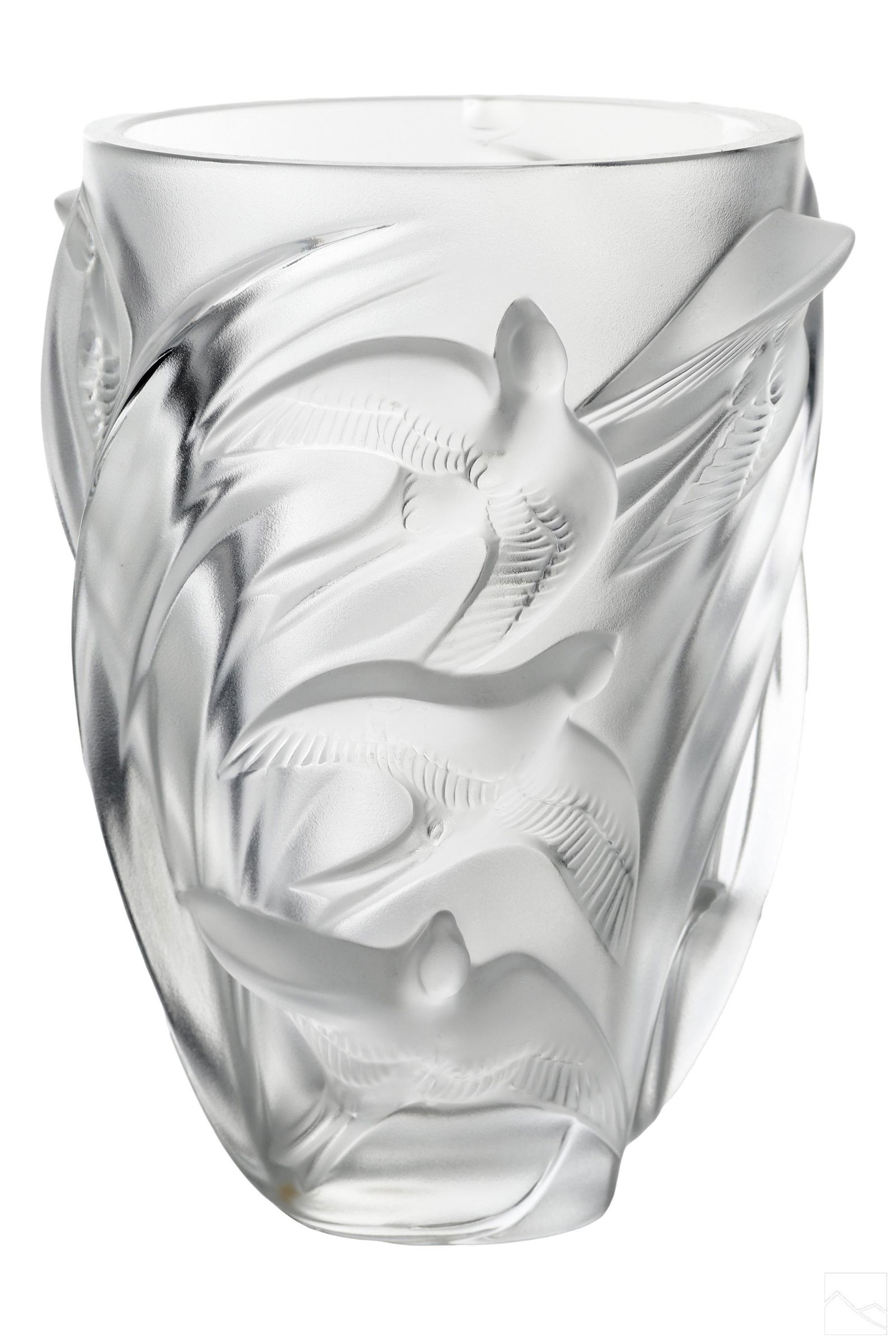 Lalique French Crystal Martinets Sparrow Bird Vase (1 of 7)