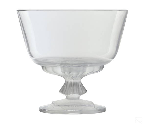 Lalique French Crystal Footed Pedestal Trifle Bowl