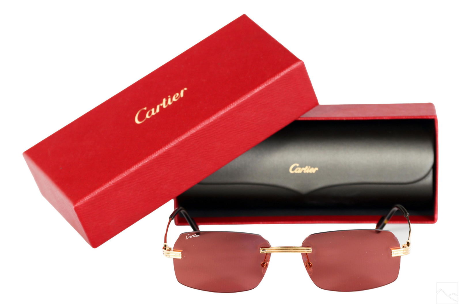 Cartier French Designer Rimless Zeiss Sunglasses (1 of 6)