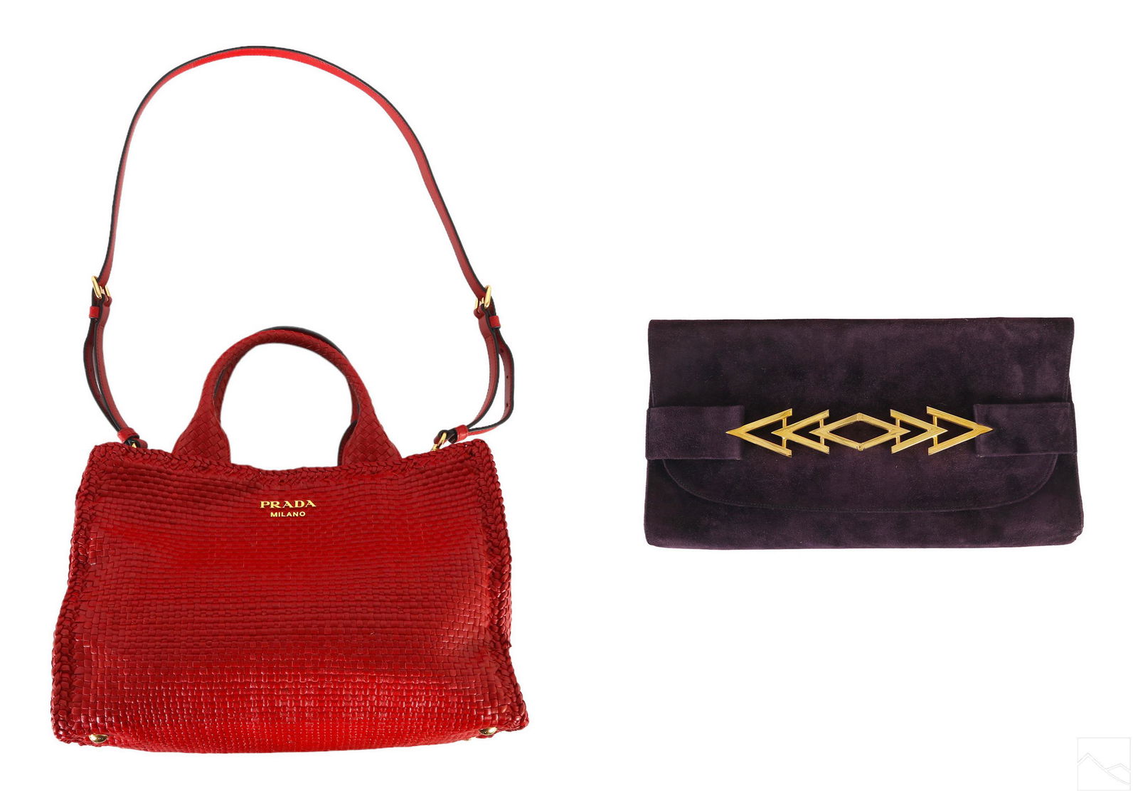 Valentino & Prada Designer Leather Handbag Purses (1 of 11)